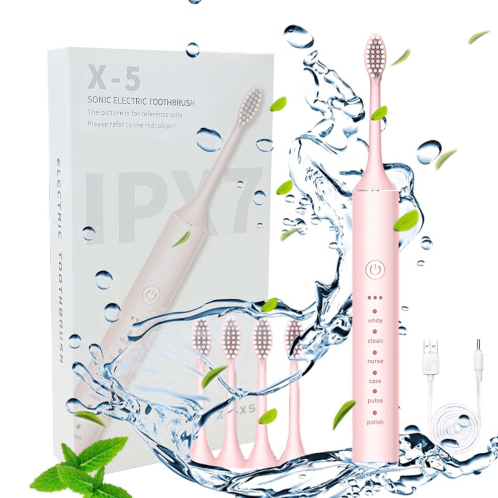karymi Electric Toothbrush with 4 Brush Heads and 6 Speeds