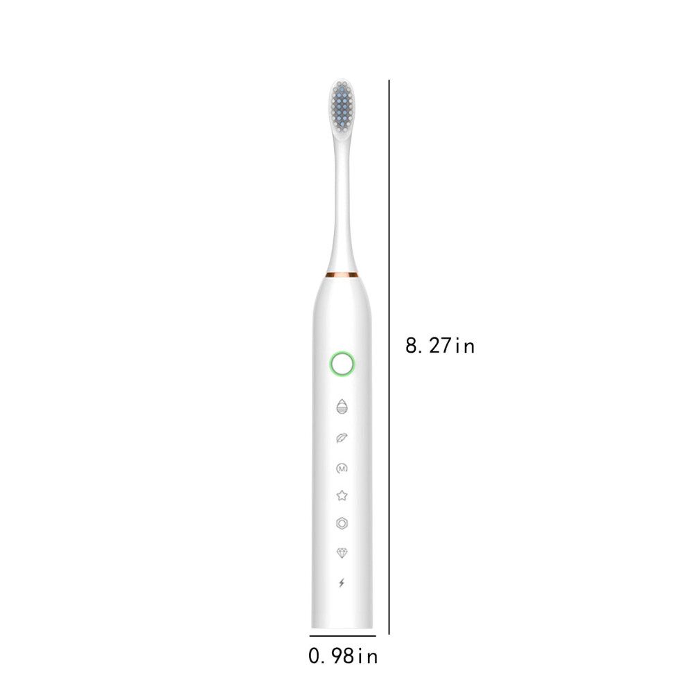Karymi electric toothbrush with 4 brush heads and 6-speed