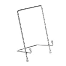 Cadre photo carré en métal, chevalet, support pour tablette, idéal pour la maison, la chambre ou le bureau (taille argentée).