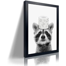 Funny Monkey Wall Art Canvas Print Bathroom Decor Farmhouse