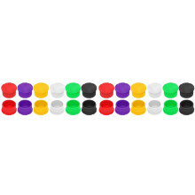 Paquete de 24 Tapones Protectores para Viales de Vidrio de 3 Ml (6 Colores Surtidos), A Prueba de Fugas y Antipolvo, para Tapas Abatibles.