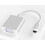 Cable adaptador USB-C a VGA plateado 5