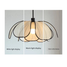 2X Lustre Vintage en Forme de Lotus Tissé à la Main pour Salle à Manger, Chambre à Coucher, Salon, Lampe E27, 3 Couleurs, AC85-265 V.