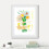 Toile abstraite de style Picasso représentant une fleur, dessin au trait. 2