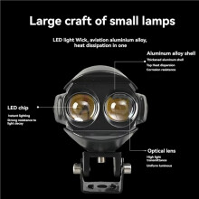 2X Feux Antibrouillard LED 3 Pouces pour Moto, 6 000 K, 3 500 K, Feux de Travail Auxiliaires pour Camion, Voiture, VTT