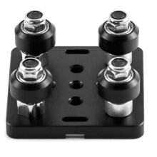 24 Petites Plaques de Portique en V avec Roue, pour Profilés en Aluminium 2020, Pièces CNC et Imprimantes 3D, Roue Noire