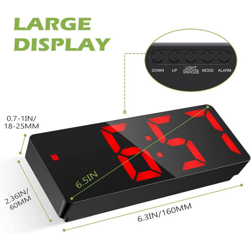 Clog Aláraim Digiteach LED le 3 Aláram agus Rialú Gutha 2