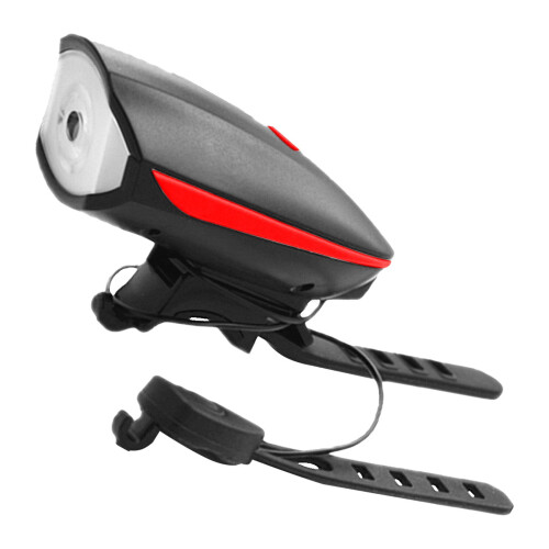 Karymi LED bicycle headlight with horn, IP44, USB-charged 1