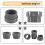 4Pcs Pool Umbrella Stabilizer Adapter Threaded Adapter Sleeves Pool Umbrella Stable Adapter Umbrella Holder 7