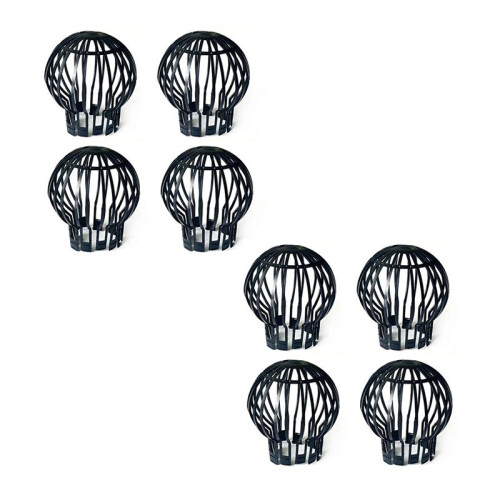 8Pcs Plastic Gutter Guards, Downpipe Leaf Guard, Downspout Filter, Drain Pipe Debris Dirt Protector, Drain Cover 2