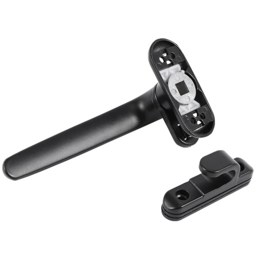 8X Door and Window Handle Lock Casement Window Lock Wheel Handle Black 2