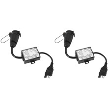 2X US Till Europa Trailer Light Converter 4-Vägs Platt Uttag (Amerikanskt Fordon) Till 7-Vägs Rund Uttag (Europeisk Trailer)