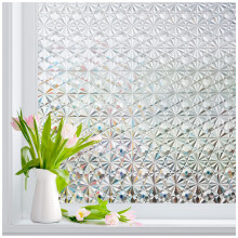 Fensterfolie 3D Sichtschutz Matt Diamant Anti-UV Schutzfolie 90 x 300 cm — 3d fensterfolie, matt sichtschutzfolie, lifetree uv folie