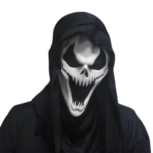 Ghostface Maske Latex mit Kapuze Halloween Kostüm Scream Cosplay — ghostface maske, halloween kostüm, latex maske