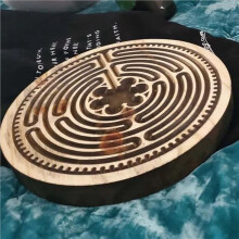 5X Labyrinthe Holzlabyrinthe Fingerlabyrinthe für Meditation und Gebet, Hölzernes Achtsamkeitswerkzeug und Altardekoration M