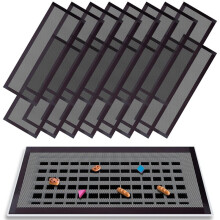 16PCS Magnetic Floor Vent Covers 4x10 Inch Air Vent Filters Magnetic Floor for Home Floor Wall Ceiling Catch Debris Hair