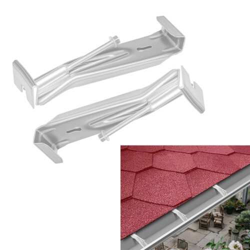 20 Pcs 5 Inch Heavy-Duty Gutter Hangers, Rain Gutter Hangers with A Pre Inserted Rust-Resistant Screw 2
