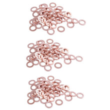 150 Pcs Copper Crush Washer Flat Seal Ring Fitting 6mm x 10mm x 1mm