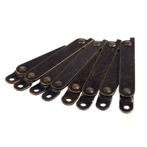Furniture Box Rotatable Folding Lid Support Hinge Bronze Tone 24Pcs