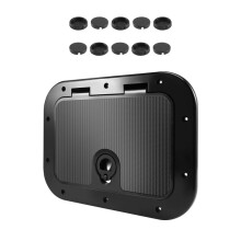 Marine Deck Plate Access Cover Pull Out Inspection Hatch with for Boat Kayak Canoe, 14.96 x 11.02 Inch / 380 x 280mm -Black
