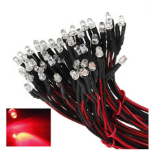 10 pcs 12V 20cm LED Pre wired 3mm red