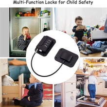 8 Pack Refrigerator Lock Combination Coded,Fridge Lock for Kids Safe, Child Safety Cabinet Window Locks, Baby Door Lock