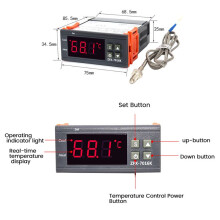 ZFX-7016K Controlador Inteligente de Alta Temperatura Regulador de Termostato Digital Interruptor de Controle de Forno de 999 Graus