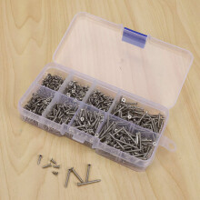 2400Pcs Stainless Steel Self Tapping Screw Assortment Kit Lock Nut Wood Thread Nail Screw Sets M2