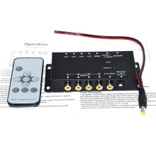 2X Car 4-Channel Driving Recorder Switcher Control Car Cameras IR Control Combiner Box for 360 Panoramic Image