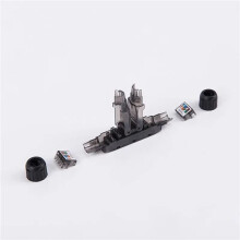 8X RJ45 Cat6A UTP LAN Cable Tool-Less Extension Connector Network Extender Junction Adapter Connection Box