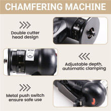Pneumatic Chamfering Machine 45 Arc Edging Machine Trimming Corner Deburring C Angle Blade EU Plug