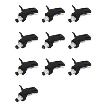 10X Turntable Headshell Aluminium Alloy Headshell Record Turntable Needle Replacement Phono Stylus Cartridges Rack Black