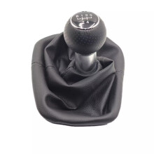 5 Speed 12mm Gear Shift Knob Lever Shifter Gaiter Boot Compatible with 4 IV MK4 R32 Bora 1999-2004 Black