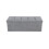 Folding Storage Ottoman - Linen Fabric - Light Grey - Large Size with Storage Compartment 2