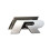 Fit VW R Car Badge Sticker,Black Silver 1