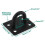 8X Pad Eye Plate U Hooks Heavy Duty Wall Mount Ring Hooks Marine Hanging Hardware Staple Hook Loop with Screws 6
