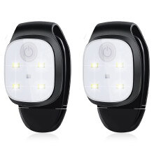 2X Outdoor Night Clip Running Lights Reflective USB Rechargeable LED Light Running Gear Safety Light Running