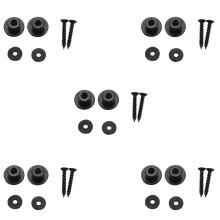 10Pcs Mushroom Guitar Strap Buttons Strap for Electric Acoustic Guitar Bass Parts,Black
