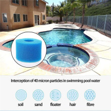 32Pc for Pure Spa Reusable Washable Foam Hot Tub Filter Cartridge S1 Type