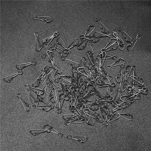 200Pcs Fishing Hooked Snap Fishing Swivel Snap Hook Connector Carp Fishing Tackle L-15mm