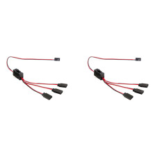2PCS RC Servo Extension 1 to 3 Y Wire Cable LED Light Control Power  for JR Futaba RC Model