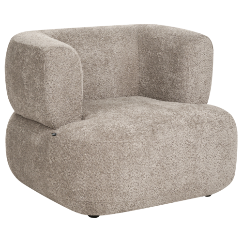 Beliani Armchair LOHJA Chenille Taupe 2