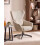 Beliani Swivel Armchair DALEN Fabric Light Beige 2