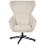 Beliani Swivel Armchair DALEN Fabric Light Beige 4