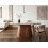 Beliani Dining Table LOCKHART Dark Ash Wood 180 cm 90 cm 2