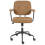 Beliani Desk Chair Swivel PAWNEE Fabric Light Brown 4