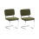 Beliani Set of 2 Dining Chairs IRWIN Boucle Green 4