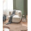 Beliani Armchair LOHJA Chenille Light Beige 2