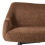Beliani Dining Bench 2 Seater ARENDAL Fabric Dark Brown 5