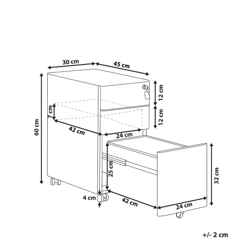 Beliani Storage Unit BOLSENA Metal Beige 2